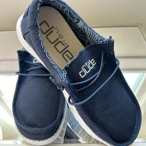 Big kids “Hey Dude” shoes for boys.